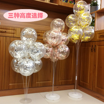 Net red birthday decoration Wedding room Shopping mall shop window Elevated column table Floating confetti sequins Transparent balloon tree