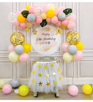 Birthday childrens party girl baby poster arrangement balloon 100-day banquet party boy scene decoration package