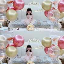 Birthday balloon table floating ins party decoration warm romantic scene arrangement props package spring outing picnic supplies