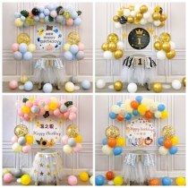 One-year-old girls birthday poster arrangement balloon childrens 100-day banquet party boy scene decoration package