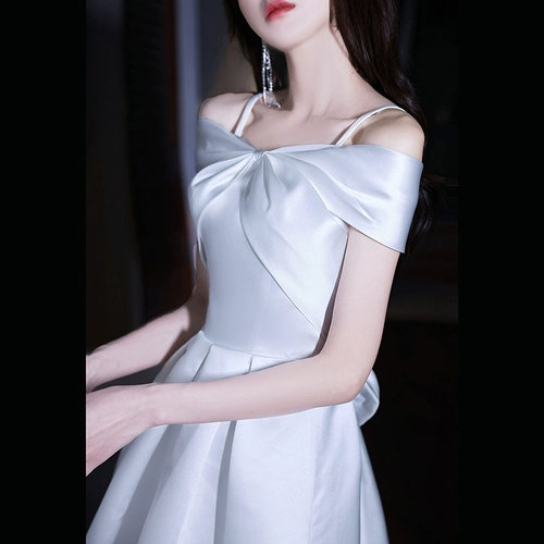 Белое цветное элитное вечернее платье, подходит для подростков, французский стиль, изысканный стиль