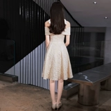 Элитное вечернее платье, подходит для подростков, французский стиль, изысканный стиль, эффект подтяжки