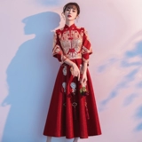 Вечернее платье, ципао, свадебное платье, традиционный свадебный наряд Сюхэ, китайский стиль, подходит для подростков