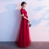 Вечернее платье, красное ципао, свадебное платье, традиционный свадебный наряд Сюхэ, китайский стиль, изысканный стиль