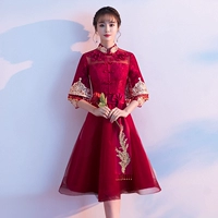 Бордовый, короткий