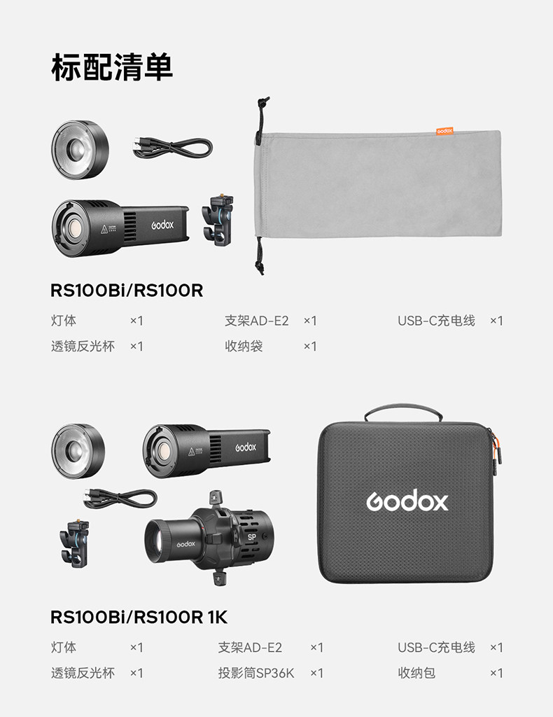 Godox 神牛 RS100Bi Bi-Color LED Video Light 雙色溫補光燈 圖文描述 11