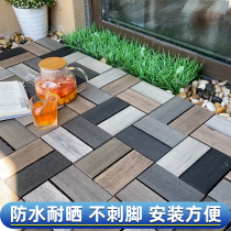 Outdoor balcony floor WPC floor laying transformation anti-corrosion wood Indoor assembly self-paving wood-plastic board Outdoor terrace