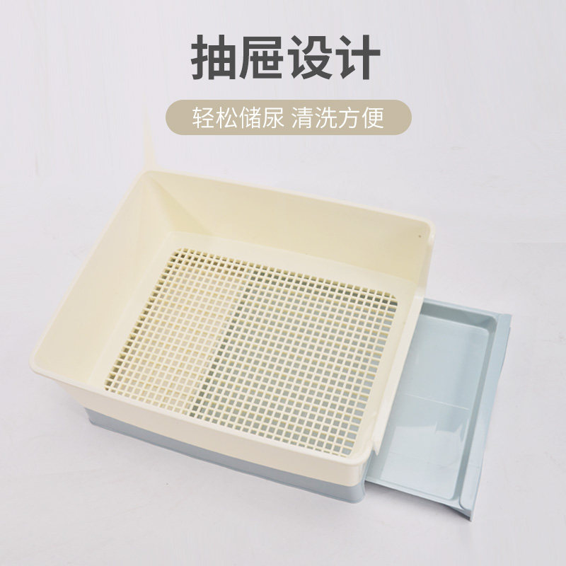 Troublemaker small and medium-sized dog splash-proof fence drawer-type dog toilet urinal can be flushed potty pet supplies
