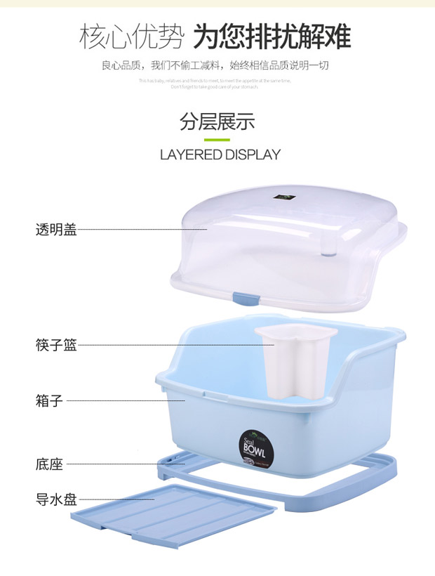 Đặt tủ nhựa hộ gia đình cống bát bát kệ bộ đồ ăn bộ đồ ăn giá hộp lưu trữ với nắp hộp giá kệ đựng gia vị inox 304