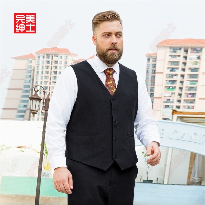Plus-Size Stylish High-End Vest Suit Jacket Business Workwear Wedding Attire Groomsman Outfit for Men
