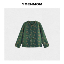 YOENMOM-Five colorful Zhai bird 2024 Spring new products 100 mulberry silk Song-in Chinese style disc buckle round collar jacket