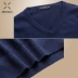 STONES cao nguyên mùa đông chất lượng cao cashmere nhẹ và thoải mái đơn giản áo len cổ chữ V cổ điển 406143 - Áo len Cashmere