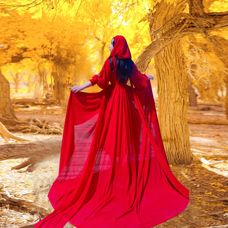 Red Dress for Women, Desert Flowing Red Dress, Chaka Salt Lake Dress, Exotic Style, Poplar Forest Photo Shoot Outfit