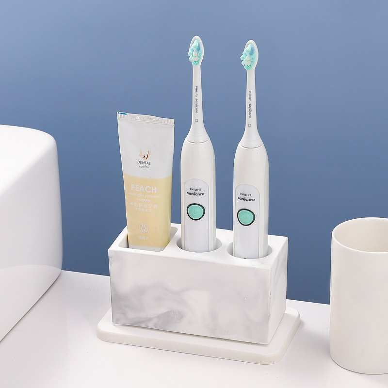 Water Suction Silicon Algae Clay Electric Toothbrush Holder Placement Base Couple Family Suit Combined Bathroom Toothpaste Containing shelf