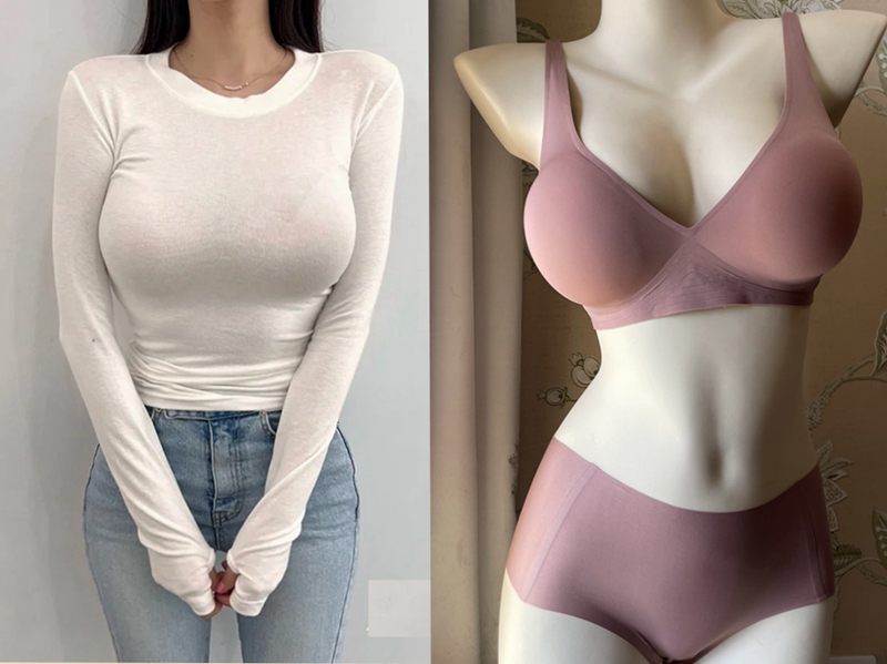 Korean Outward-Expanding Bra That Makes the Waist Look Slimmer, with a Jelly-Like Feel, Outward-Expanding Shaping, Thickened for Small Breasts to Look Bigger, Outward-Expanding Bra