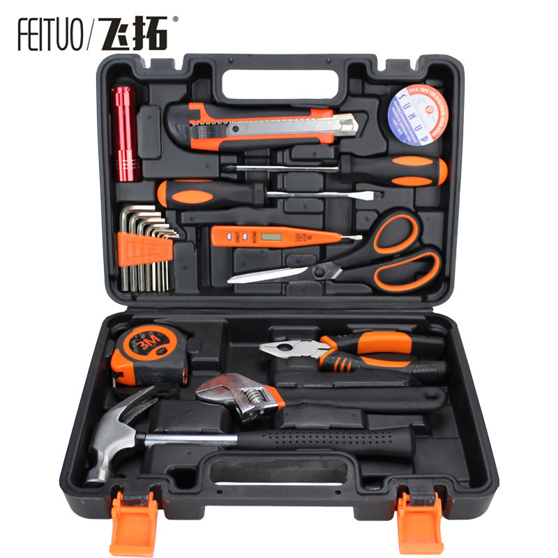 Feituo household hardware toolbox manual combination tool repair set scissors 20-piece set