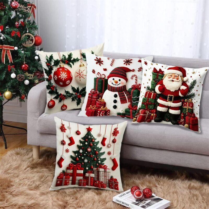 Cross-Border Christmas Series Pillowcases, Christmas Atmosphere Decoration, Living Room Sofa Cushions, Bedroom Christmas Gifts