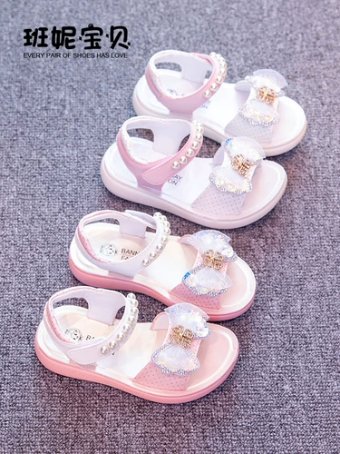 Летние детские сандалии для принцессы, туфли, 2022 года, мягкая подошва, подходит для подростков, популярно в интернете