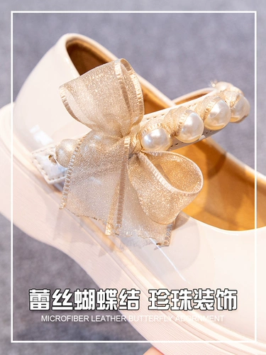 Демисезонная детская обувь для принцессы для кожаной обуви, туфли, тренд сезона