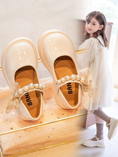 Демисезонная детская обувь для принцессы для кожаной обуви, туфли, тренд сезона