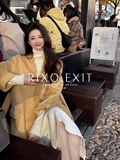 RIXO EXIT Шерстяное пальто, демисезонная двусторонная куртка, французский стиль, облегающий крой