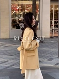 RIXO EXIT Шерстяное пальто, демисезонная двусторонная куртка, французский стиль, облегающий крой
