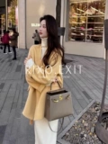 RIXO EXIT Шерстяное пальто, демисезонная двусторонная куртка, французский стиль, облегающий крой