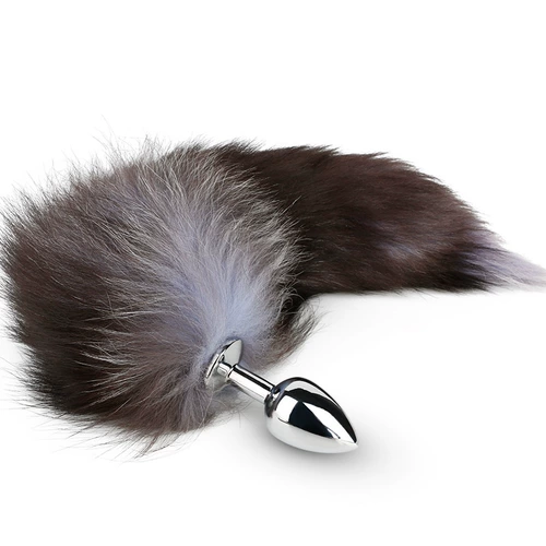 Белый Fox Fox Tail Backyard Металлический анальный плагин Альтернативные игрушечные собаки хвост секс -продукты взрослые женские анальные вилки