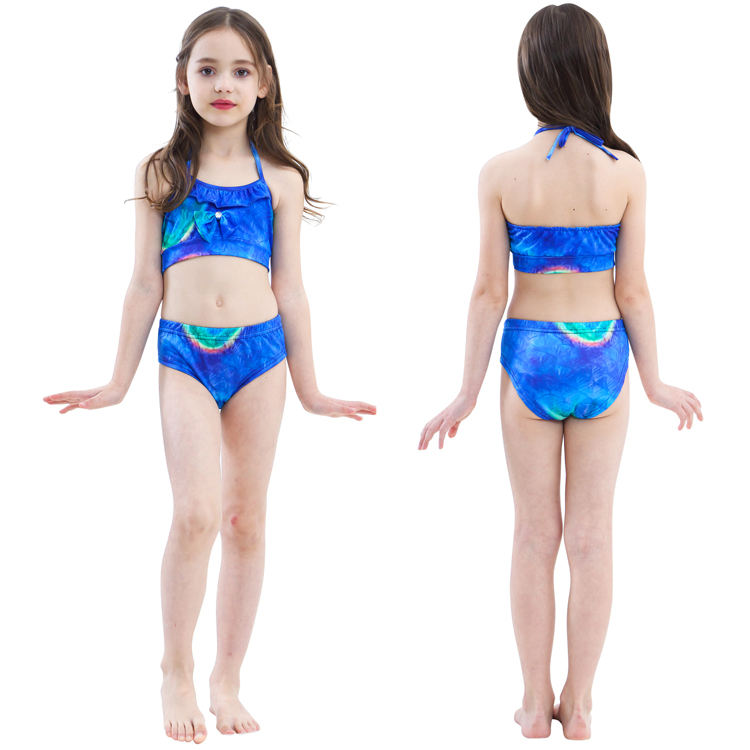 Nàng tiên cá Đuôi Quần Áo Bơi Cô Gái Riêng Biệt Swimsuit Set Trẻ Em Mặc Công Chúa Mặc Bikini Cô Gái Áo Tắm