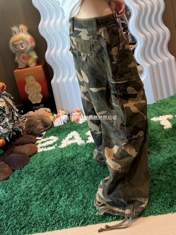 In Stock, Life-Style Camouflage Pants Are Here. Vintage Washed and Distressed Work Pants, Unisex