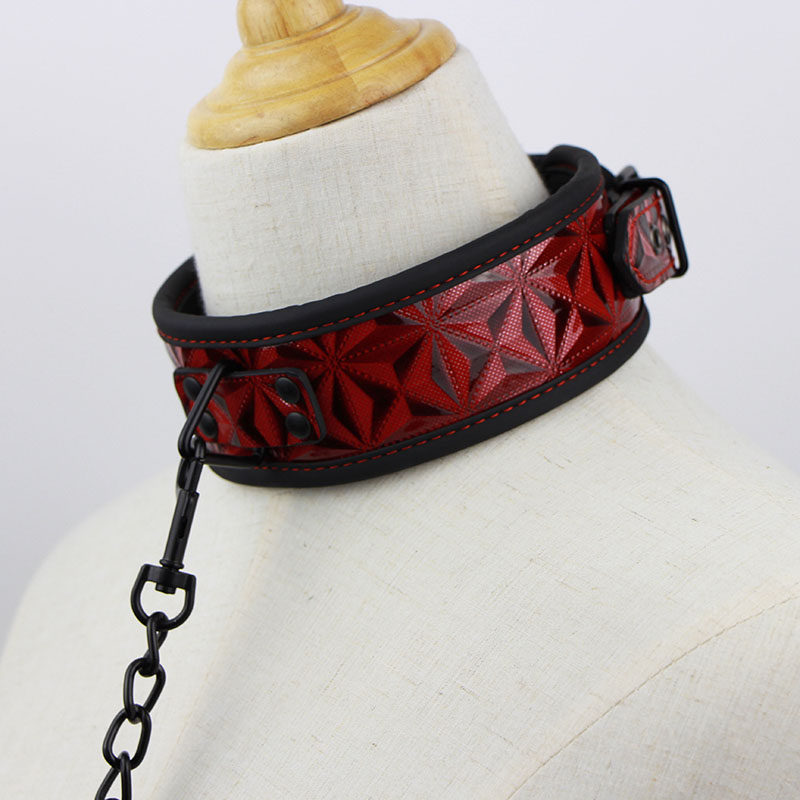 SM Torture alternative Toys Queen bundle Diamond Tattooed Collar Leather Collar Leather Traction Dog Slave Adult Love Interest