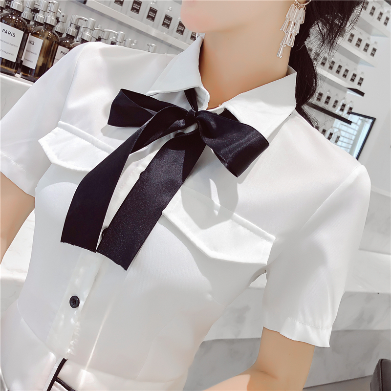 VK旗艦店 韓系Polo領單排扣不規則短袖洋裝