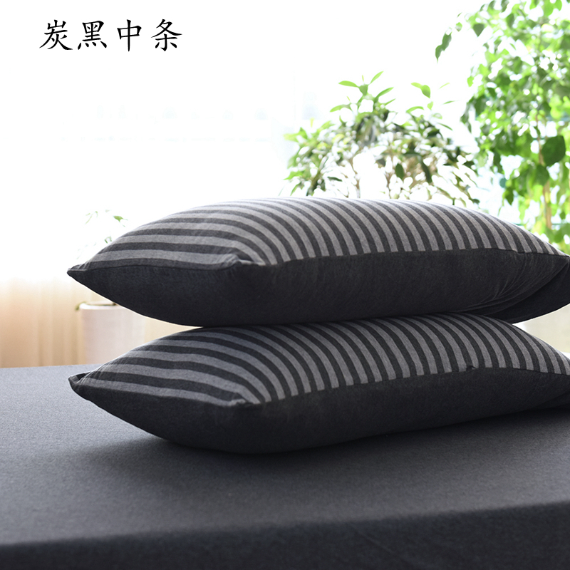 Dệt kim Cotton Cotton Muji gối bông đơn Tenjiku 48 * 74cm trường hợp bông gối chỉ có một cặp single-shot 2 - Gối trường hợp gối kymdan