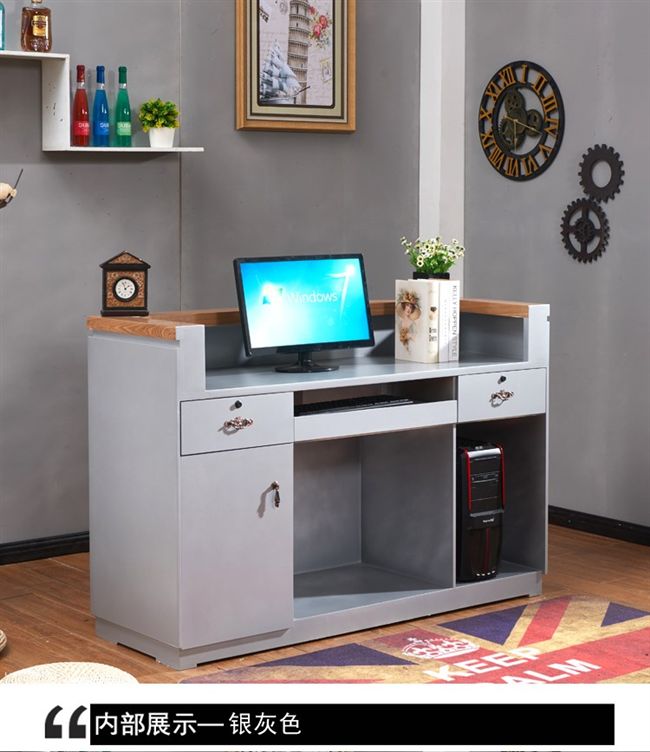 Quầy thu ngân đơn giản cửa hàng quần áo nữ nông thôn cửa hàng thu ngân đồ nội thất nhà hàng đa chức năng cửa hàng cắt tóc bàn rượu. - Nội thất siêu thị