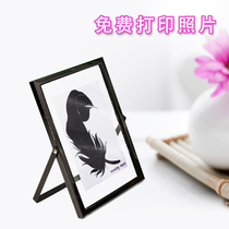 Nordic ins nail art photo frame 7 inch 8 inch diy three-dimensional creative dried flower specimen image frame Glass signature photo frame