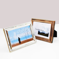 European retro metal photo frame 6 7 8 10 inch 12 inch business license display stand a4 certificate frame wall hanging custom