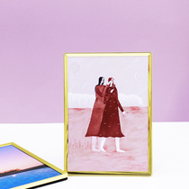 Simple modern metal photo frame table 6 7 8 10 inch decorative ornaments 12 inch image frame picture frame wall hanging custom