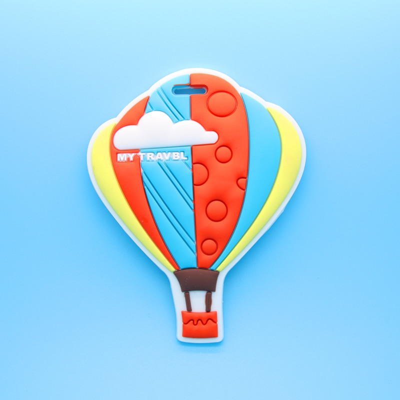 Color Hot Air Balloon SOFT RUBBER LUGGAGE CARD JAPAN Suitcase Listed for hanging tag Entrusted Travel travel supplies