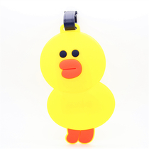 Little yellow duck luggage tag travel box bag listing small pendant consignment brand name signboard travel supplies