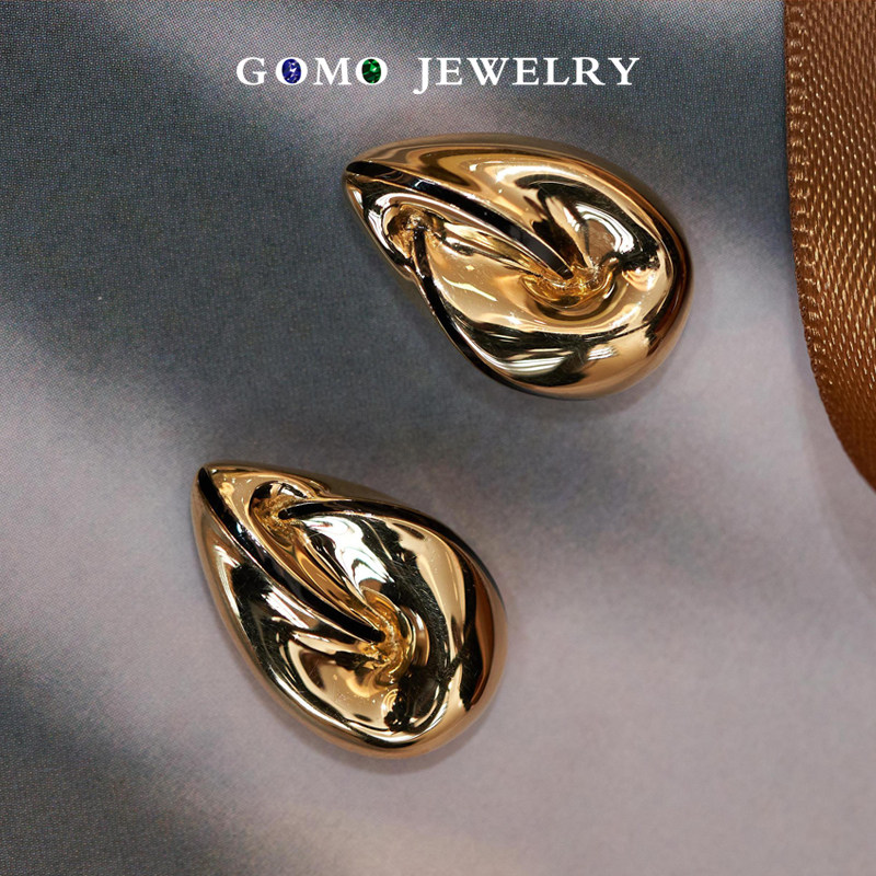 Fruit Lush Jewelry Ins wind Heavy work style Texture Bursting 18K Gold Fashion earrings Superior Trendy Earrings Ear Pin