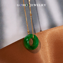 Fruit Lush Jewelry Necklace People See People Love Ice Seed Yang Green Full Color Emerald A Cargo Green Ring Collarbone Chain Extreme Minimalist