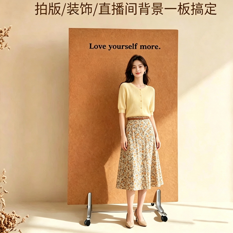 Wooden Screen Partition Wall for Entryway, New Style Photo Backdrop for Trendy Clothing Stores, Movable Background Screen Wooden Screen Partition Wall for Entryway, New Style Photo Backdrop for Trendy Clothing Stores, Movable Background Screen