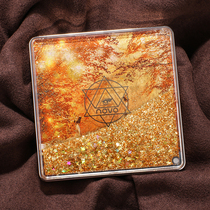 Girls nine-color quicksand eyeshadow plate small and portable German niche trembling sound Net red ins Super Fire Eye Shadow parity