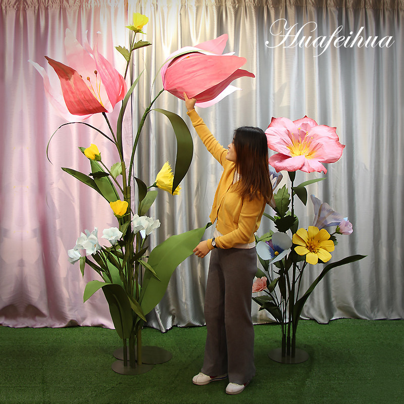 The new hot sale wedding mall atrium decoration studio net red shop decoration personalized paper art micro jing fanghua unique