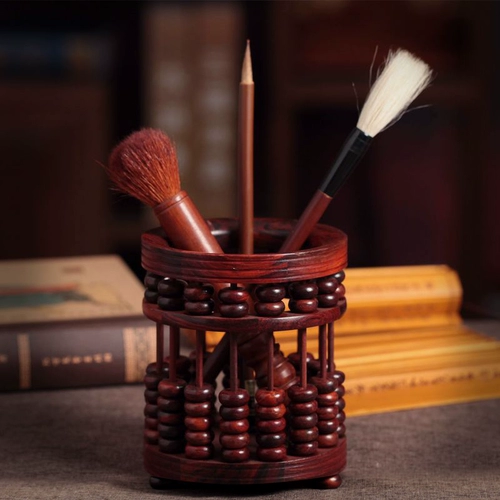 Чай улун Да Хун Пао, держатель для ручек, деревянная кисть для письма, универсальные счеты