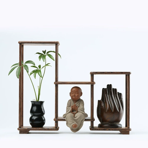 Куриное крыло деревянное культурное и художественное выставка стенда Bo древняя стойка маленькая фиолетовая глиня