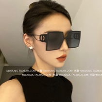 d family sunglasses womens summer 2021 new white big frame net red star with glasses sunglasses big face thin