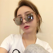 2021 new polarized sunglasses color film reflective pink net red star with the same myopic sunglasses women tide round face