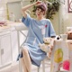 Ngủ váy cô gái mùa hè phim hoạt hình ngắn sleevecute Hàn Quốc phiên bản công chúa lỏng ngọt pajama cô gái nhà mùa hè quần áo.