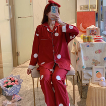 Yuezi clothing cotton winter and spring thin pregnant womens pajamas postpartum women Korean breastfeeding milk clothing spring and summer home clothing